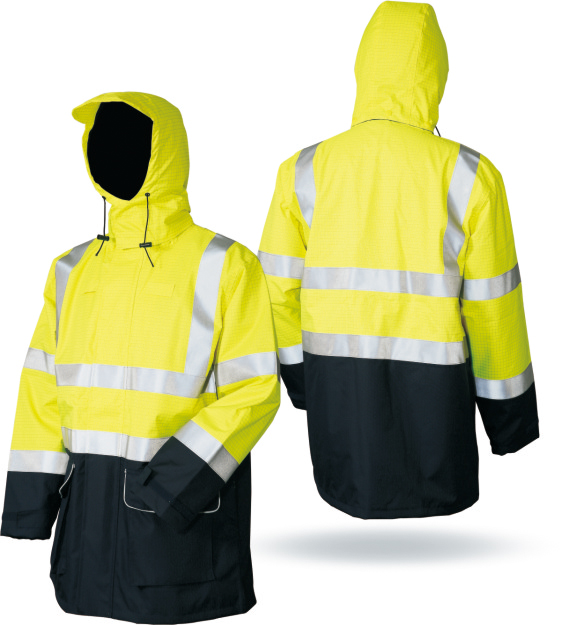 High Visibility FR antistatic 300D pu waterproof safety jackets